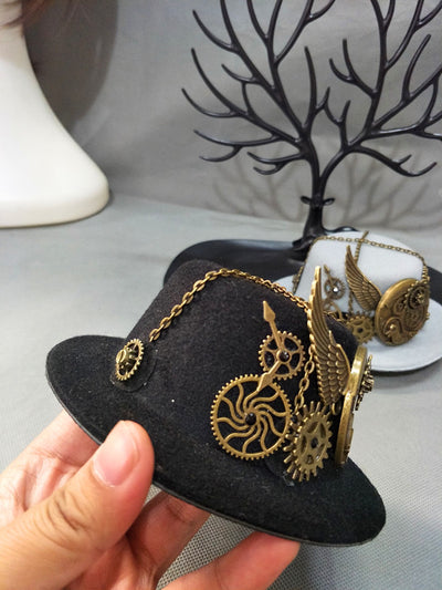 Sombrero Steampunk Vintage con Engranajes - Accesorio de Fiesta y Lolita - Image 7