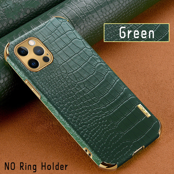 Funda iPhone Patrón Cocodrilo - Protección Premium