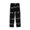 Jeans Rectos Harajuku con Estampado Reflectante y Detalles de Borlas - Estilo Street Hip-Hop