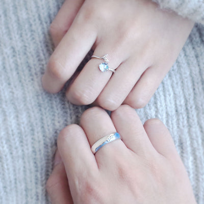 Anillos de Plata Ajustables para Parejas - Diseño Minimalista Japonés - Image 6