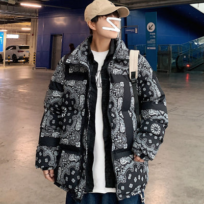 Chaqueta Acolchada Floral Unisex - Abrigo Grueso Invierno Talla Grande - Image 9