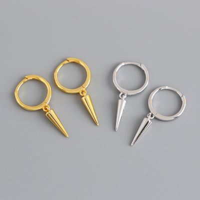 Aretes de Plata Esterlina 925 con Remache Cónico