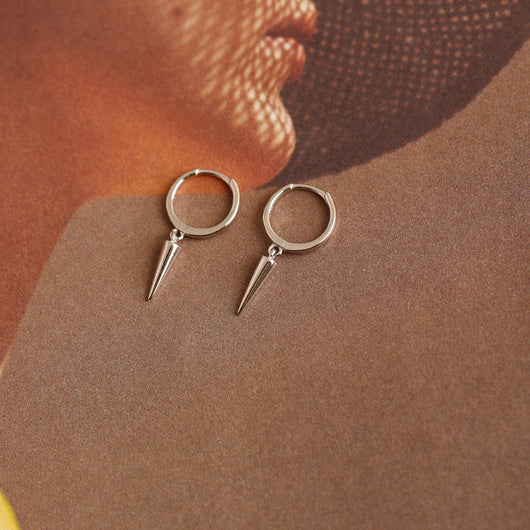 Aretes de Plata Esterlina 925 con Remache Cónico - Image 9