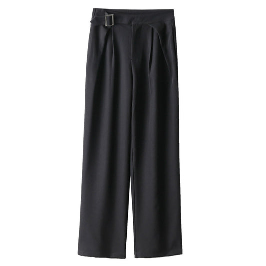 Pantalón Recto Cintura Alta Ajustable Estilo Coreano para Mujer - Image 2
