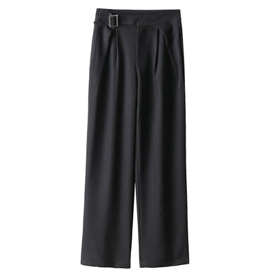 Pantalón Recto Cintura Alta Ajustable Estilo Coreano para Mujer - Image 2
