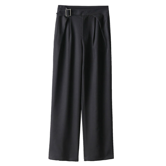 Pantalón Recto Cintura Alta Ajustable Estilo Coreano para Mujer - Image 2