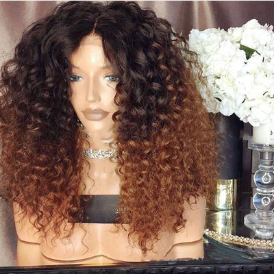 Peluca Rizada Voluminosa para Mujer - Cabello Sintético Marrón Negro - Image 9