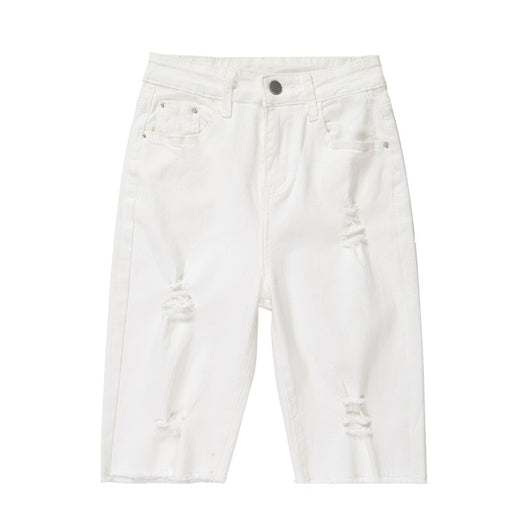 Shorts de Mezclilla Talle Alto Delgados para Mujer - Image 5