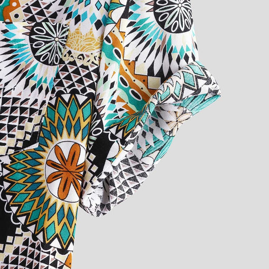 Camisa Vintage Estampada Suelta para Hombre - Estilo Casual de Verano - Image 10