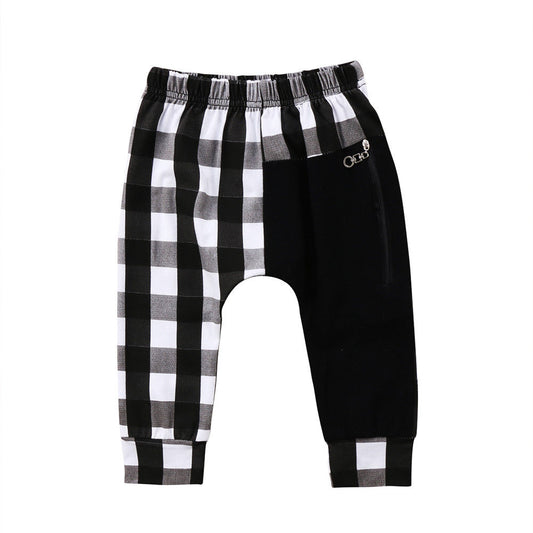 Pantalones Harem Cuadros para Niños 1-6 Años - Estilo Casual Moderno