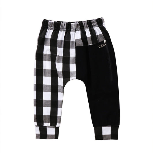 Pantalones Harem Cuadros para Niños 1-6 Años - Estilo Casual Moderno