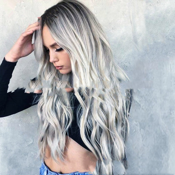 Peluca Larga Multicolor Volumen Micro Cabello Realista para Niñas