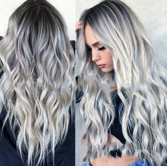 Peluca Larga Multicolor Volumen Micro Cabello Realista para Niñas