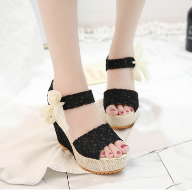 Sandalias Tacón Alto Mujer Estilo Coreano con Cordones y Suela Impermeable - Image 5