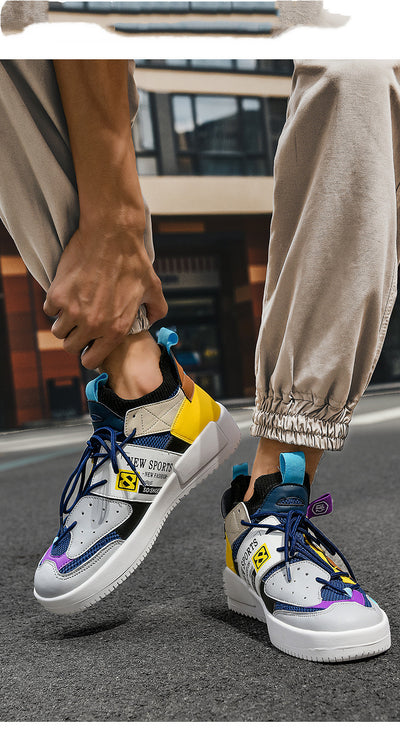 Conjunto de Zapatos Deportivos con Calcetines para Hombre - Tenis Modernos Estilo Papá - Image 9