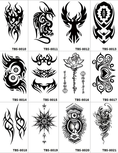 Tatuajes Temporales Rosa Negra Impermeables y Duraderos - Diseño Totem Personalizable - Image 14