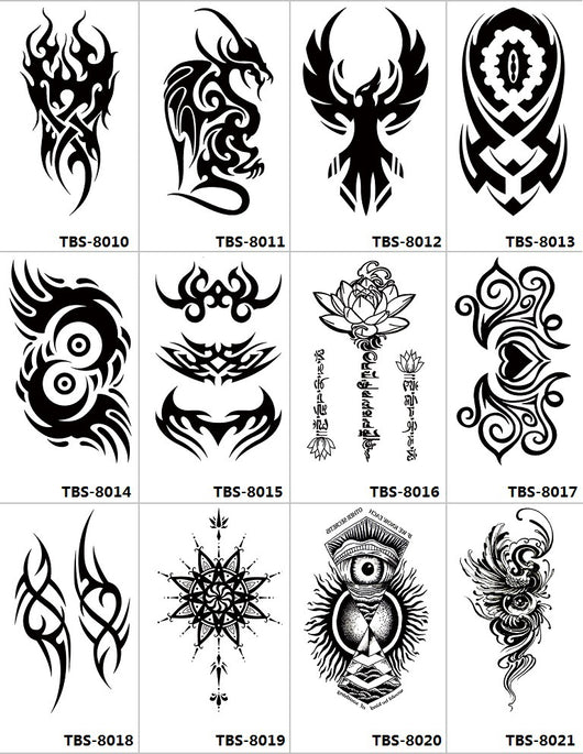 Tatuajes Temporales Rosa Negra Impermeables y Duraderos - Diseño Totem Personalizable - Image 14