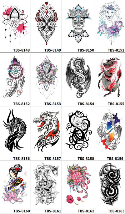 Tatuajes Temporales Rosa Negra Impermeables y Duraderos - Diseño Totem Personalizable - Image 6