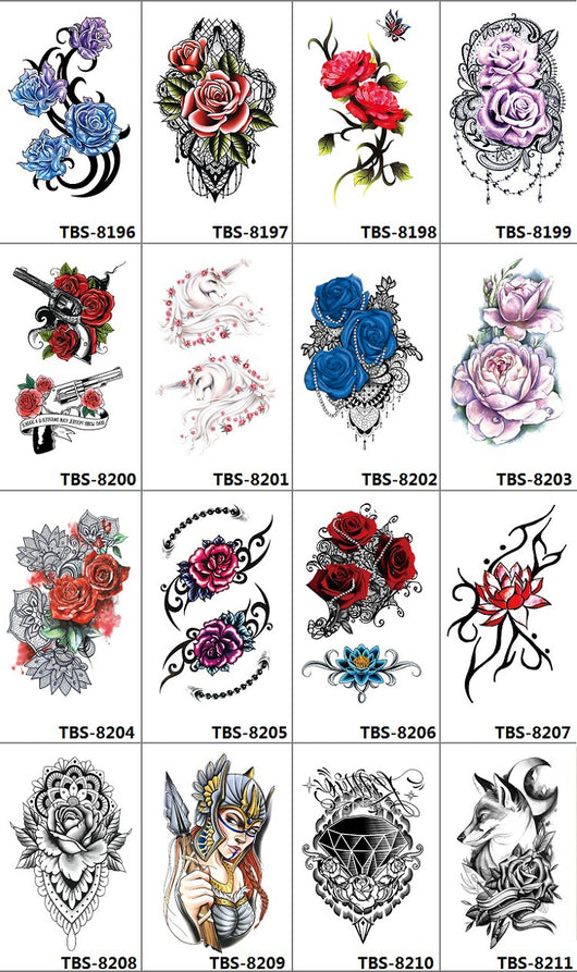 Tatuajes Temporales Rosa Negra Impermeables y Duraderos - Diseño Totem Personalizable - Image 18