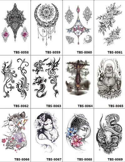 Tatuajes Temporales Rosa Negra Impermeables y Duraderos - Diseño Totem Personalizable - Image 19