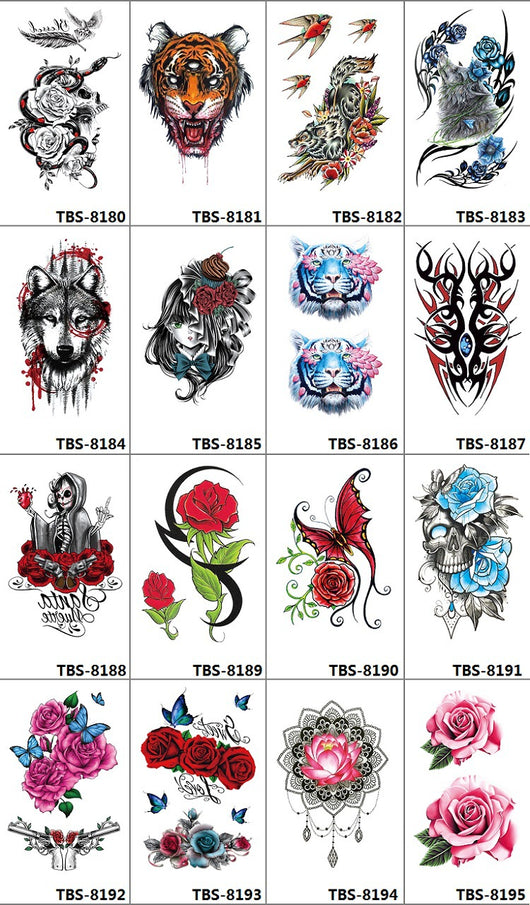 Tatuajes Temporales Rosa Negra Impermeables y Duraderos - Diseño Totem Personalizable - Image 17