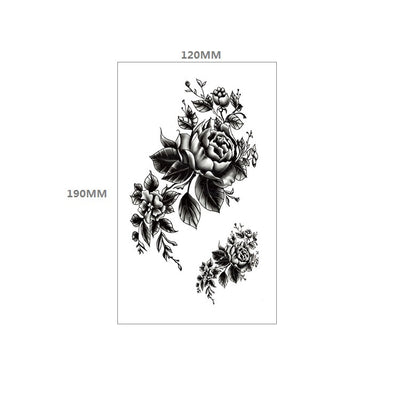 Tatuajes Temporales Rosa Negra Impermeables y Duraderos - Diseño Totem Personalizable - Image 4