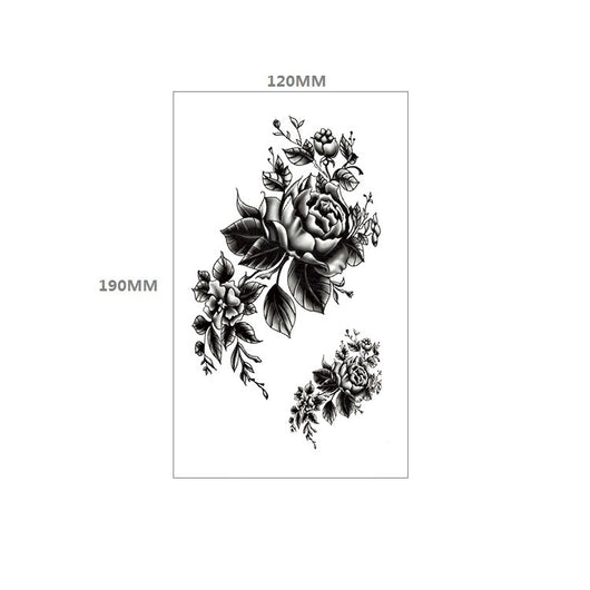 Tatuajes Temporales Rosa Negra Impermeables y Duraderos - Diseño Totem Personalizable - Image 4