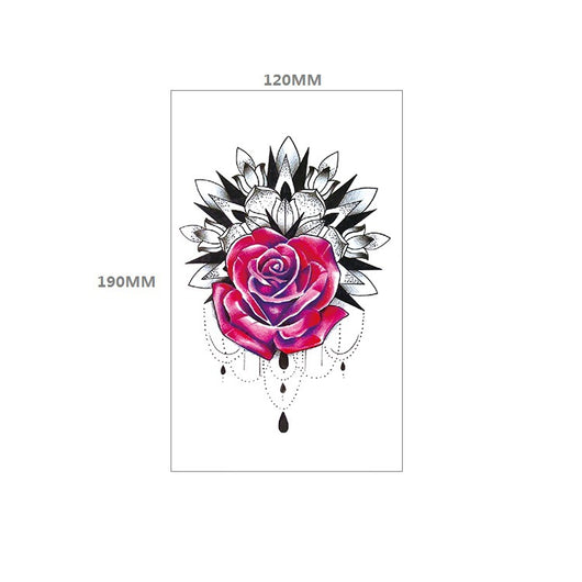 Tatuajes Temporales Rosa Negra Impermeables y Duraderos - Diseño Totem Personalizable - Image 3
