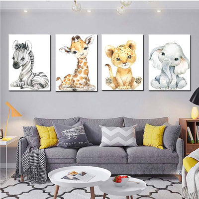 Pintura en Spray Gu - Óleo Artístico con Animales Lindos en Formato Couplet Individual