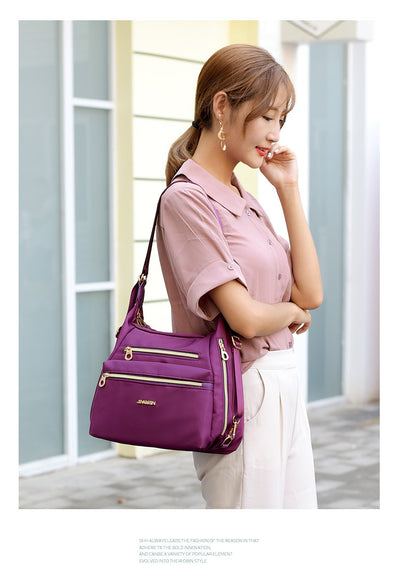 Mochila Mujer Impermeable Dos Bolsillos - Bolso de Hombro Versátil - Image 14