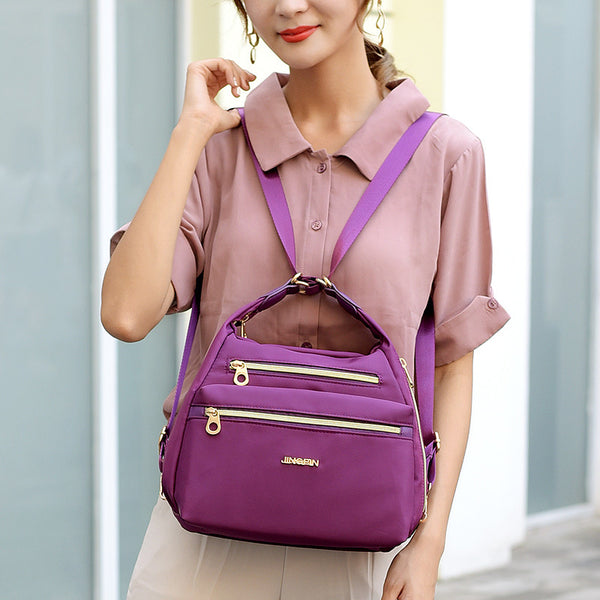 Mochila Mujer Impermeable Dos Bolsillos - Bolso de Hombro Versátil