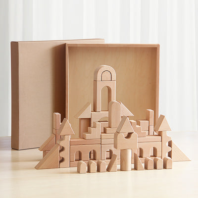 Bloques de Construcción de Madera de Haya - Castillo y Ciudad Romana para Niños - Image 8