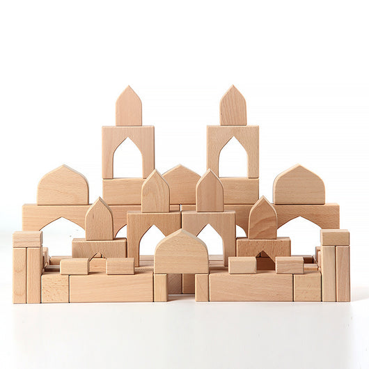 Bloques de Construcción de Madera de Haya - Castillo y Ciudad Romana para Niños - Image 4