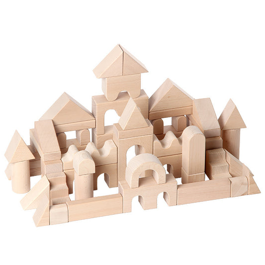 Bloques de Construcción de Madera de Haya - Castillo y Ciudad Romana para Niños