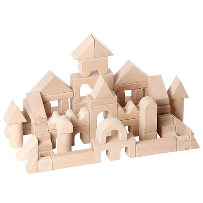 Bloques de Construcción de Madera de Haya - Castillo y Ciudad Romana para Niños