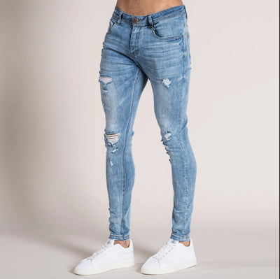 Pantalones Vaqueros Rotos para Hombre con Corte Ajustado - Image 5
