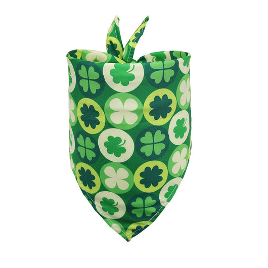 Pañuelo Triangular para Mascotas Trébol de Cuatro Hojas - Accesorios St. Patrick's Day - Image 4