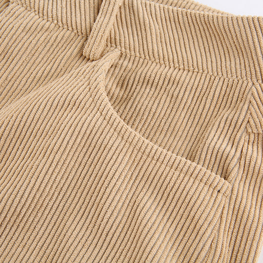 Pantalones Casuales de Pana Acampanados para Mujer - Estilo Europeo Otoñal - Image 12