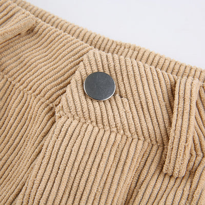 Pantalones Casuales de Pana Acampanados para Mujer - Estilo Europeo Otoñal - Image 16