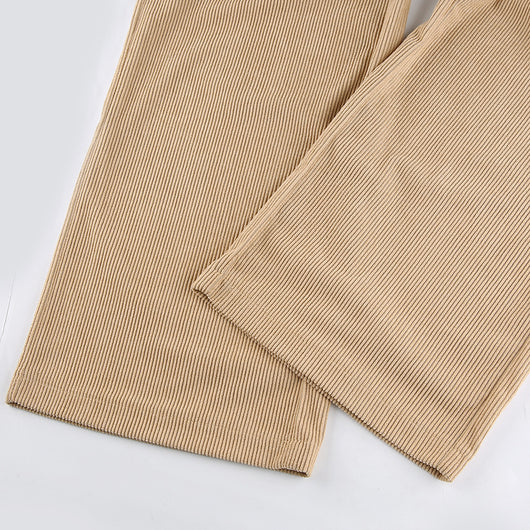 Pantalones Casuales de Pana Acampanados para Mujer - Estilo Europeo Otoñal - Image 20