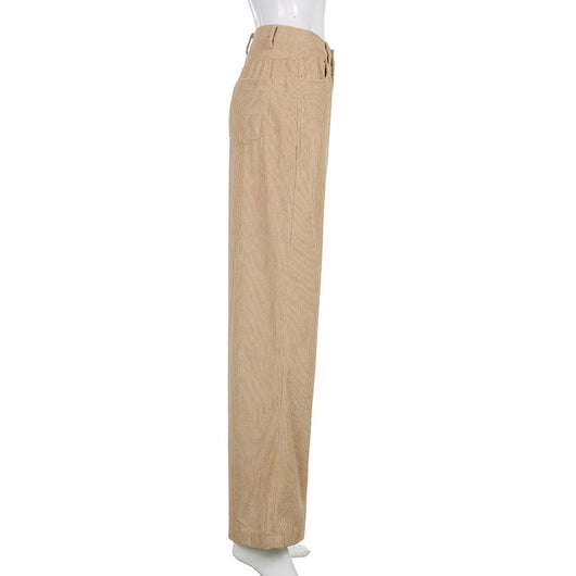 Pantalones Casuales de Pana Acampanados para Mujer - Estilo Europeo Otoñal - Image 13