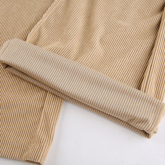 Pantalones Casuales de Pana Acampanados para Mujer - Estilo Europeo Otoñal - Image 17