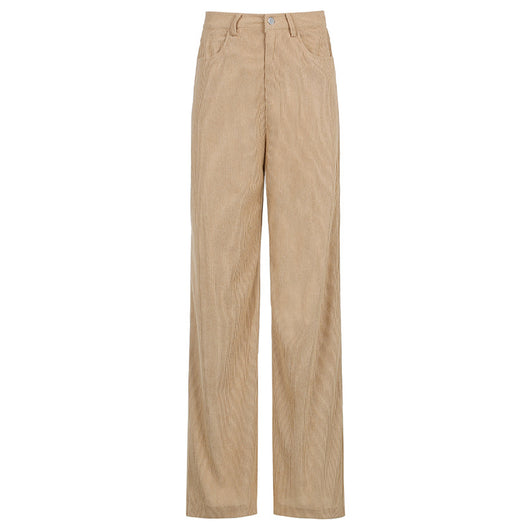Pantalones Casuales de Pana Acampanados para Mujer - Estilo Europeo Otoñal - Image 14