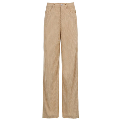 Pantalones Casuales de Pana Acampanados para Mujer - Estilo Europeo Otoñal - Image 5