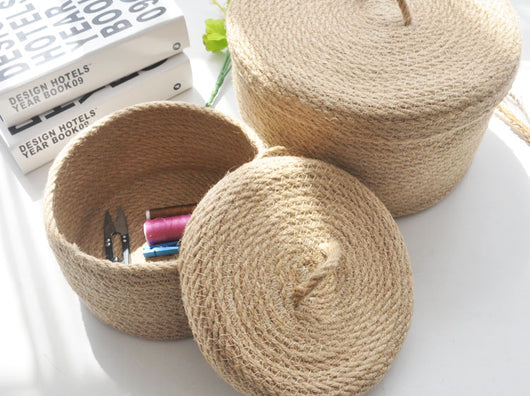 Cesta de Almacenamiento Estilo Japonés en Lino Natural - Image 7