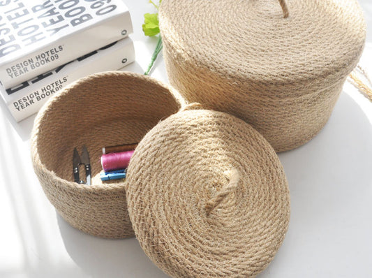 Cesta de Almacenamiento Estilo Japonés en Lino Natural - Image 2