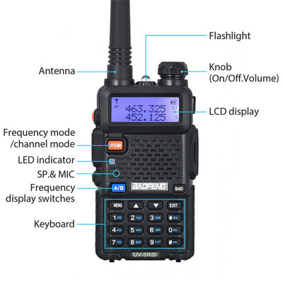 Walkie Talkie Baofeng UV-5R Dual Banda VHF/UHF Profesional