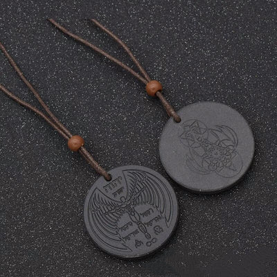 Collar Colgante de Piedra Volcánica con Cuerda de Algodón - Joya Versátil - Image 2