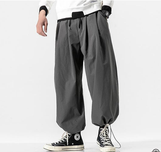 Pantalones Anchos Japoneses con Cordón - Estilo Casual Holgado y Moderno - Image 11