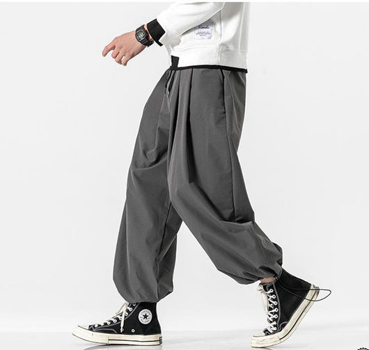 Pantalones Anchos Japoneses con Cordón - Estilo Casual Holgado y Moderno - Image 10